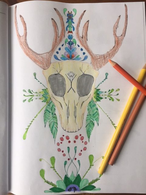 colored pages from oh deer! coloring book
